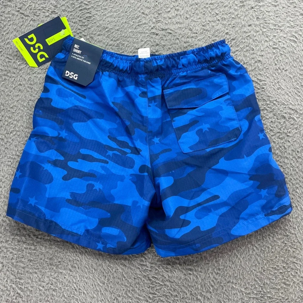 DSG Boys Blue Star Camo Athletic Fit‎ Rec Shorts Size XS